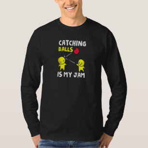 Dodgeball Catching Balls Is My Jam Stick Man Play T-Shirt