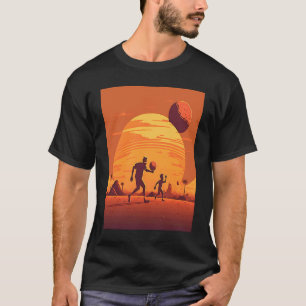 Dodgeball Champion Dad And Child Playing Dodgeball T-Shirt