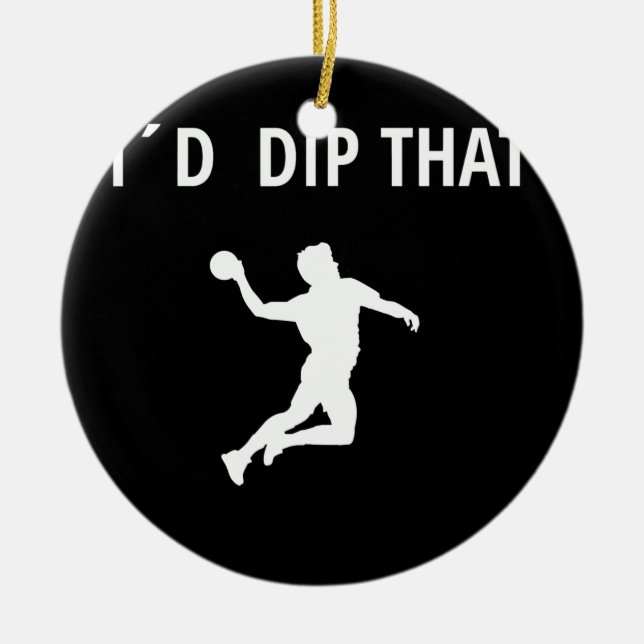 Dodgeball Gaga Ball Game  Ceramic Tree Decoration (Front)