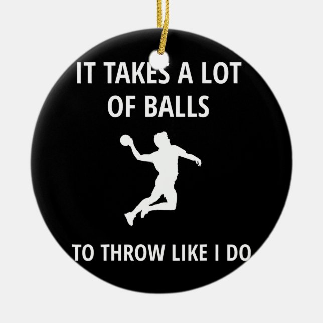 Dodgeball Gaga Ball Game  Ceramic Tree Decoration (Front)