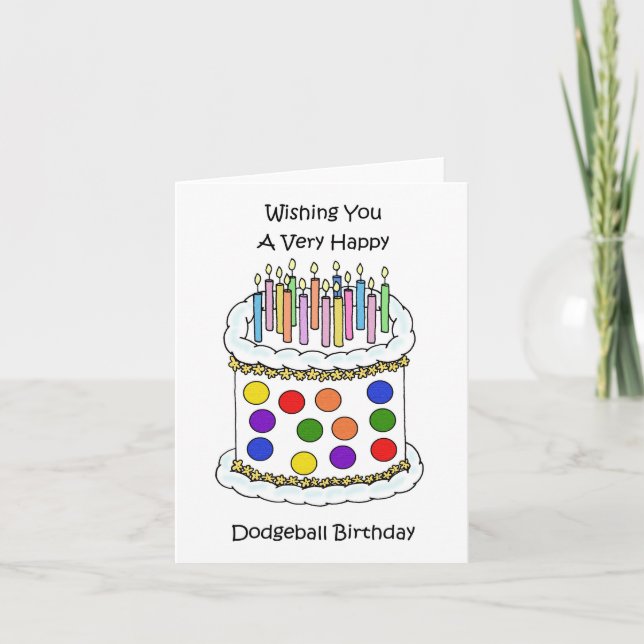 Dodgeball Happy Birthday Card (Front)