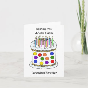 Dodgeball Happy Birthday Card