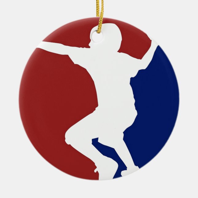 Dodgeball League Ceramic Tree Decoration (Front)