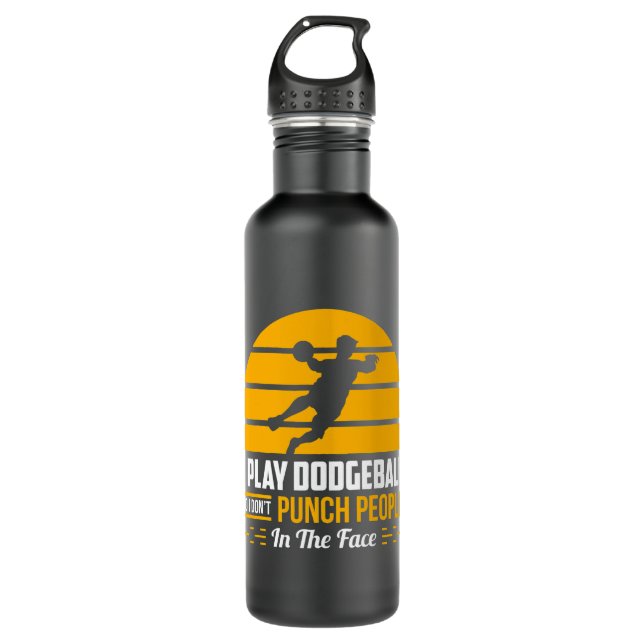 Dodgeball Team Gift Funny Gym Sport Sarcastic Humo 710 Ml Water Bottle (Front)