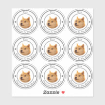 Dodgecoin Circle Business Logo Clear Sticker