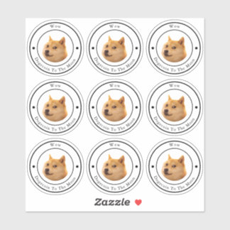 Dodgecoin Circle Business Logo Clear Sticker