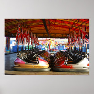 Dodgem Cars at Funfair Print