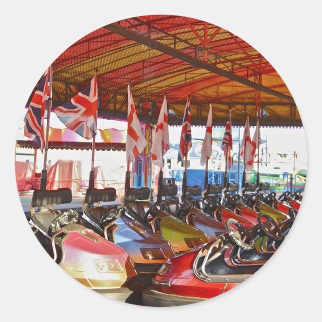 Dodgem Cars  Funfair Ride Stickers (Front)