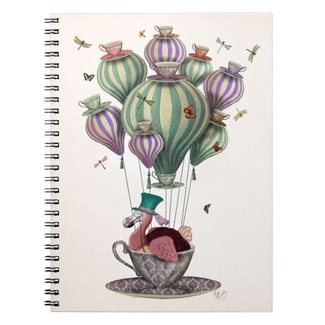 Dodo Balloon with Dragonflies Notebook (Front)