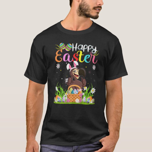 Dodo Bird Bunny Egg Hunting Funny Dodo Happy Easte T-Shirt (Front)