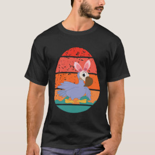 Dodo Bird Bunny Happy Easter Eggs Retro Men Women  T-Shirt