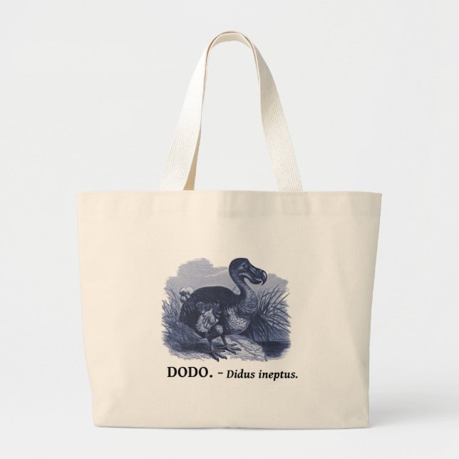 Dodo Bird (Didus ineptus) Large Tote Bag (Front)