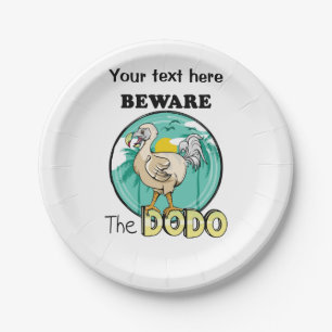 Dodo bird paper plate
