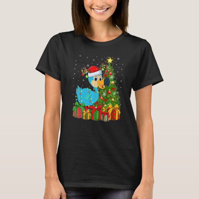 Dodo Bird  Xmas Holiday Santa Dodo Bird Christmas  T-Shirt (Front)