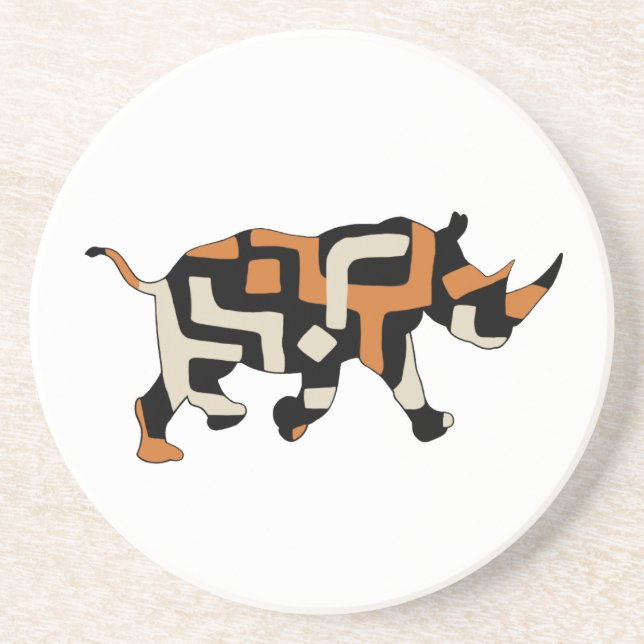 Dodo Duds (Endangered Species) Black Rhino Coaster (Front)