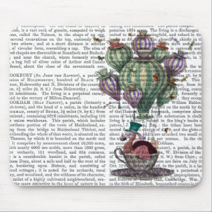 Dodo in Teacup with Dragonflies Mouse Mat