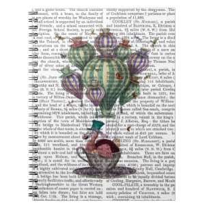 Dodo in Teacup with Dragonflies Notebook