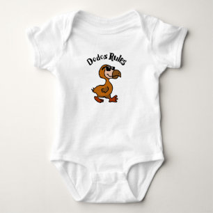 Dodo rules   choose background colour baby bodysuit