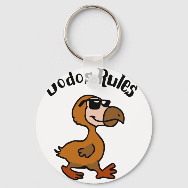 Dodo rules | choose background colour key ring (Front)