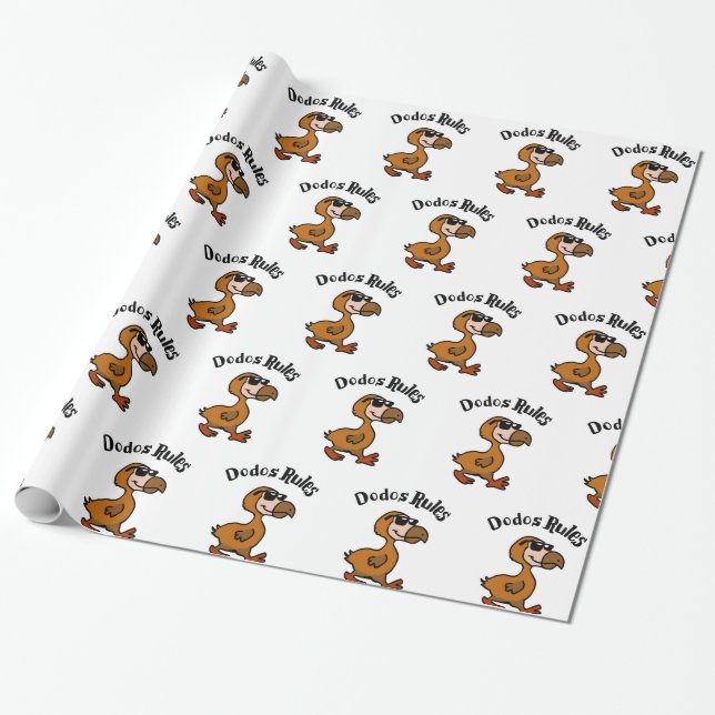 Dodo rules | choose background colour wrapping paper (Unrolled)