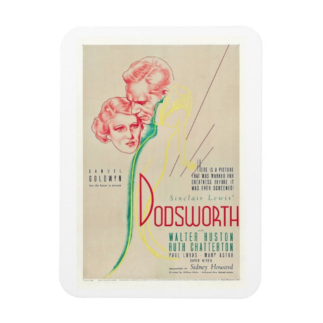 Dodsworth, Film, Movie, Advertising  Vintage Style Magnet (Vertical)
