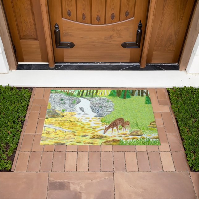 Doe and Fawn Doormat (Outdoor)