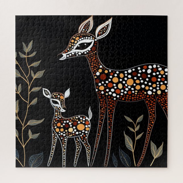 Doe and Fawn Jigsaw Puzzle (Vertical)