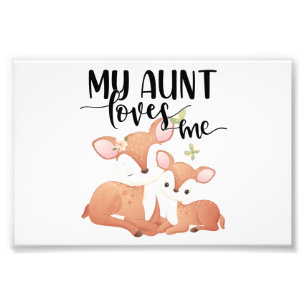 Doe and Fawn My Aunt Loves Me Photo Print
