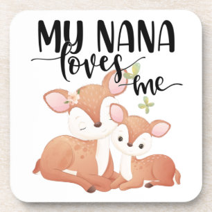 Doe and Fawn My Nana Loves Me Coaster