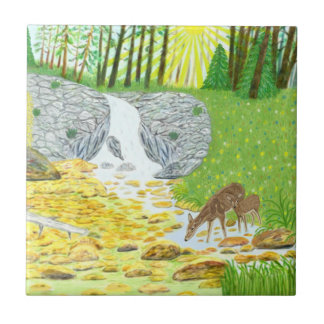 Doe and Fawn Tile
