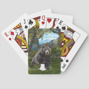 Does a bear...... playing cards