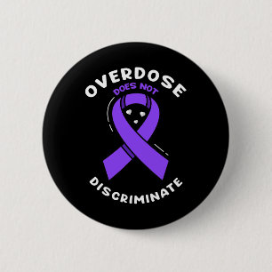 Does Not Discriminate Purple Awareness Ribbon 1  6 Cm Round Badge