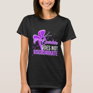 Does Not Discriminate Purple Awareness Ribbon T-Shirt