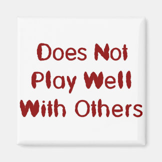 Does not play well with others magnet