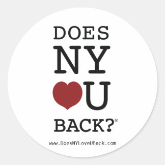 DOES NY [HEART] U BACK?® sticker
