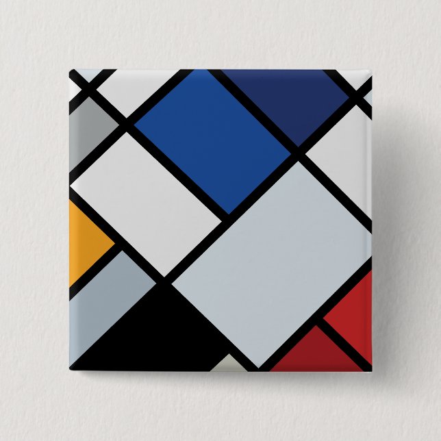Doesburg - Contra-Composition of Dissonances 15 Cm Square Badge (Front)