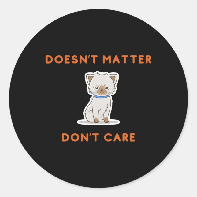 Doesn't  classic round sticker (Front)