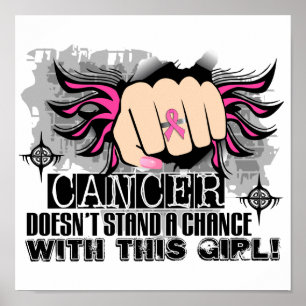 Doesn't Stand A Chance Breast Cancer Poster