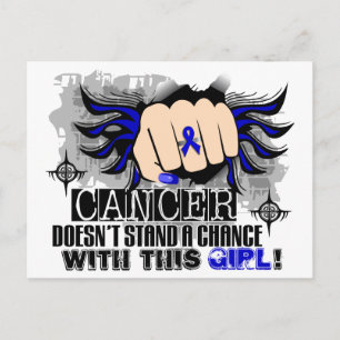 Doesn't Stand A Chance Colon Cancer Postcard