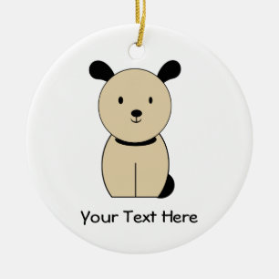 Dog2 (customisable) ceramic tree decoration