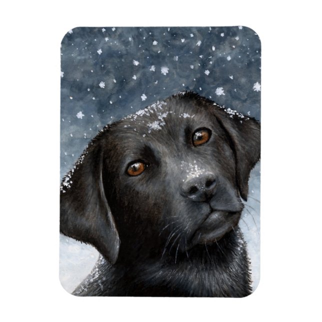 Dog 100 black Labrador Photo magnet (Vertical)