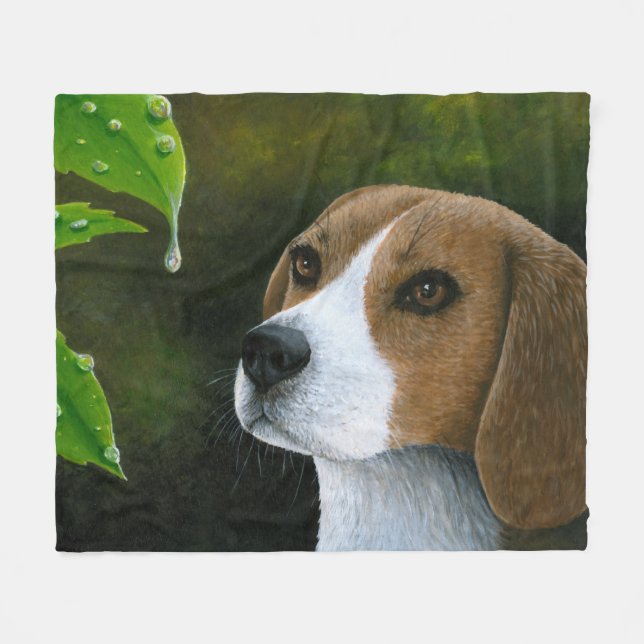 Dog 116 Beagle Fleece Blanket (Front (Horizontal))