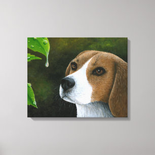 Dog 116 Beagle Stretched Canvas