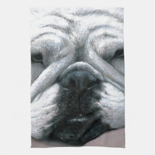 Dog 118 English Bulldog Tea Towel