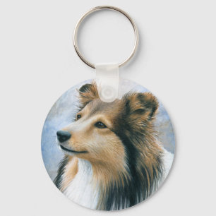 Dog 122 Sheltie Collie Key Ring