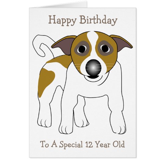 Dog 12th Birthday Card