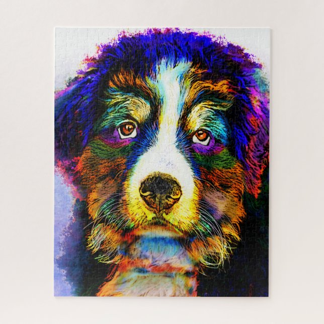 Dog 157 Multicolor Bernese Mountain Jigsaw Puzzle (Vertical)