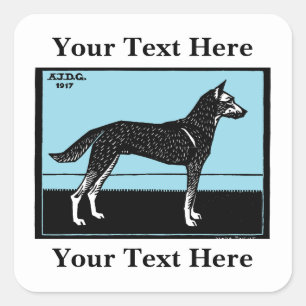 Dog (1917) Julie de Graag Square Sticker