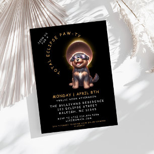 Dog 2024 Total Solar Eclipse Viewing Party  Invitation