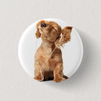 dog 3 cm round badge